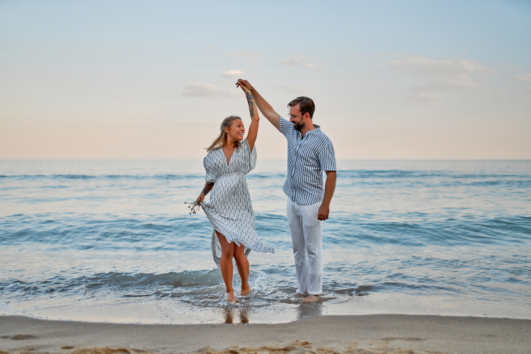 Couple on the beach.